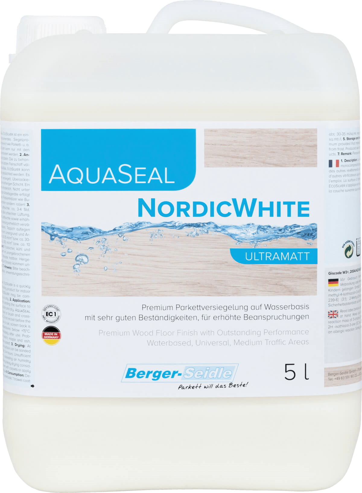 Berger-Seidle AquaSeal NordicWhite ultramatt 5 Liter