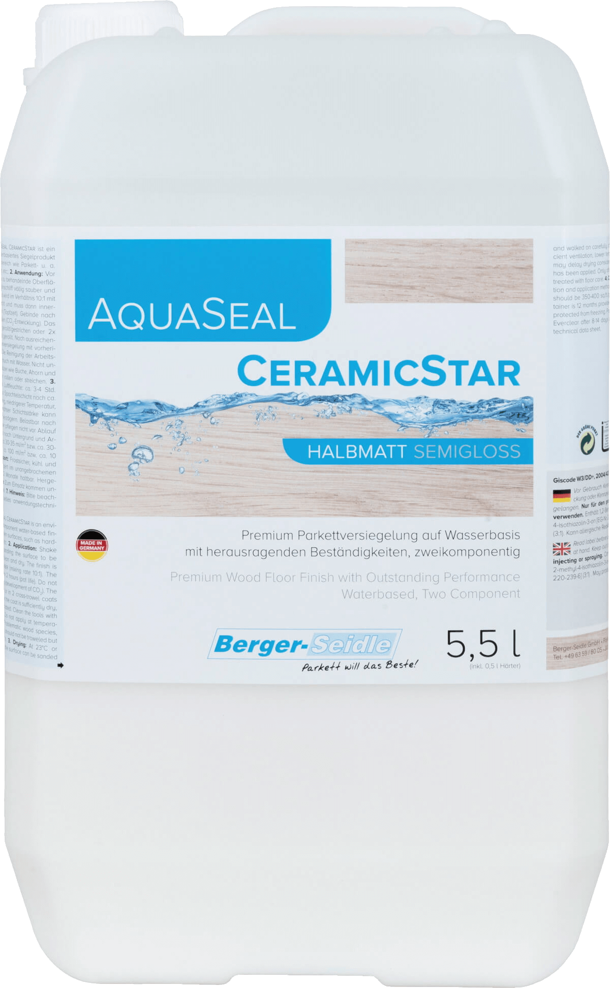 Berger-Seidle - AquaSeal CeramicStar Parkettlack  - 5,5 Liter