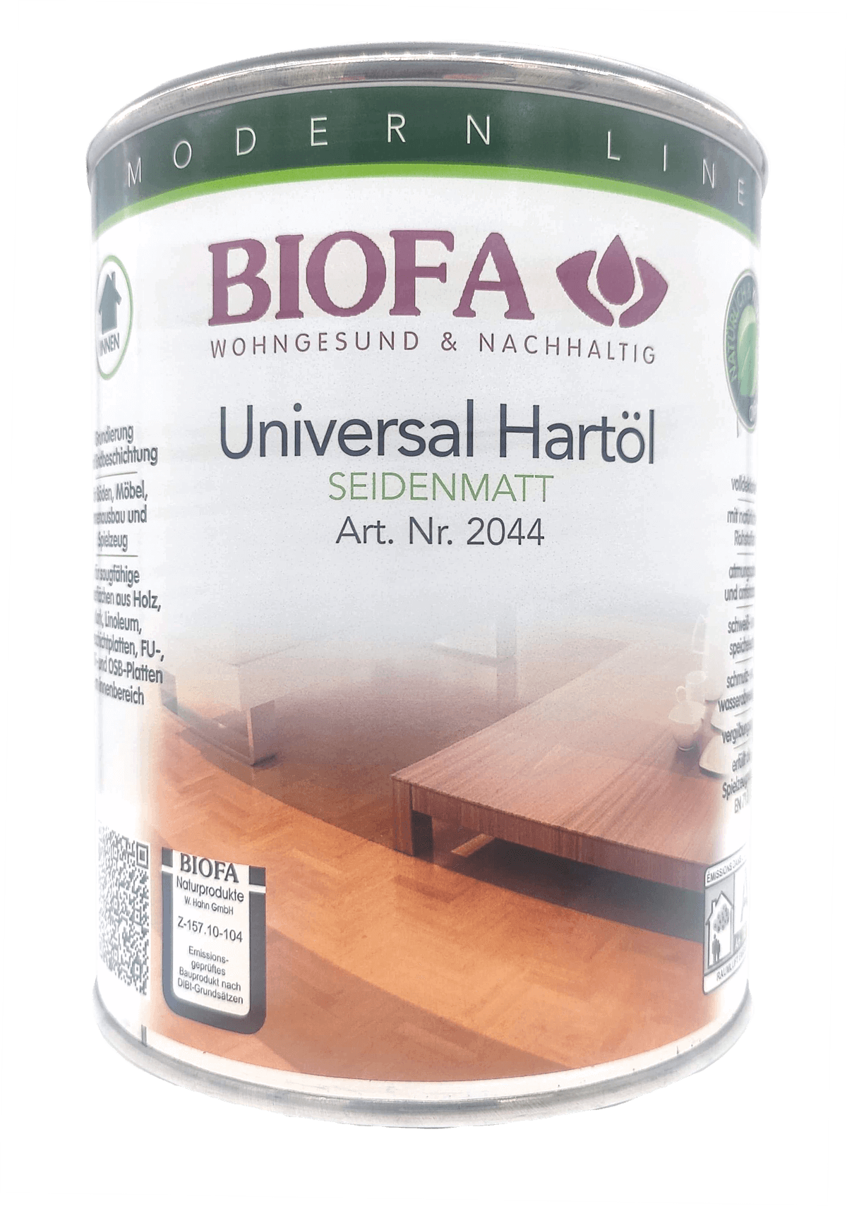 Biofa Universal Hartöl seidenmatt 1 Liter, Nr.2044